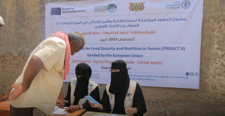 Funded by European Union, Estijabah Foundation in partnership with FAO  launches the distribution of improved seeds.